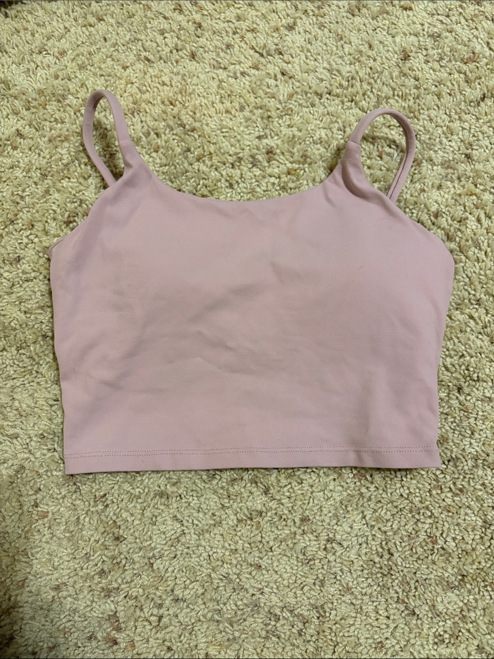 Women’s Pink Spaghetti Strap Crop Tank Top